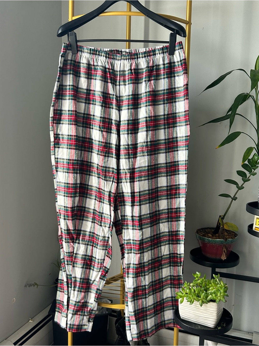 Macy's women’s holiday tartan Plaid Lounge Pants plus size 1X NEW